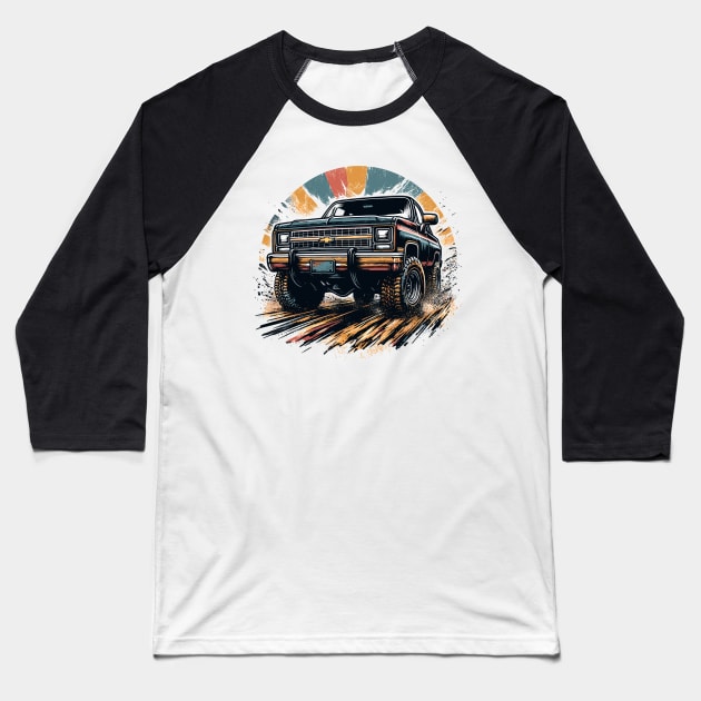 Chevy K5 Blazer Baseball T-Shirt by Vehicles-Art